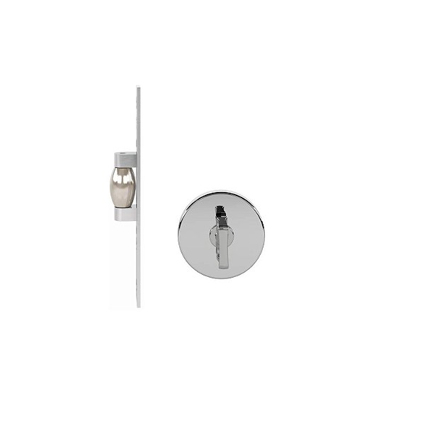 Fechadura Trava Rolete Pivotante Banheiro Pado Inox Cromada