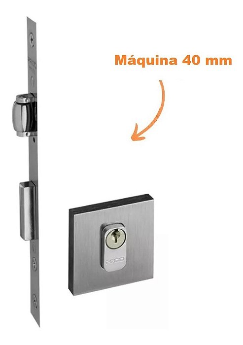 Fechadura Rolete Pivotante Pado Escovada Acetinada 40mm 453