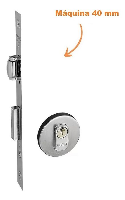 Fechadura Rolete Porta Pivotante Pado Inox Escovada 40mm 454