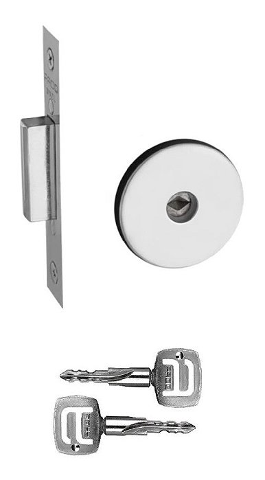 Fechadura Auxiliar Trava Tetra Pado 1000 Inox Polido Cromada
