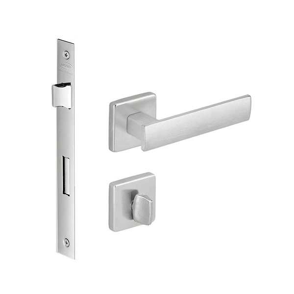 Fechadura Banheiro Metro Light Imab Escovada Acetinada 55mm