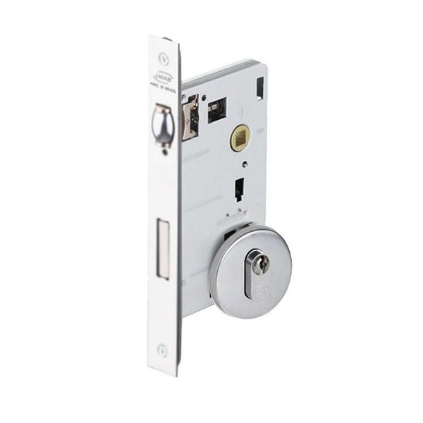 Fechadura Rolete Pivotante Imab 1710 Escovada 55mm Redonda