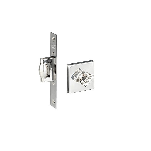 Fechadura Trava Rolete Pivot Banheiro Wc Pado Inox Cromada