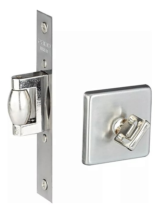 Fechadura Trava Rolete Banheiro Wc Pado Inox Escovada Pivota