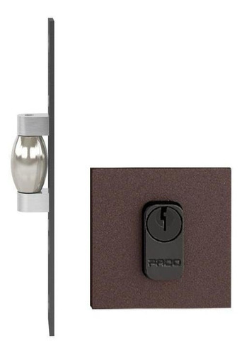 Fechadura Trava Rolete Porta Pivotante Pado Corten Marrom