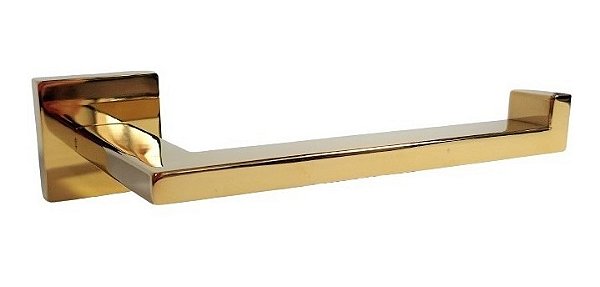 Papeleira Papel Higiênico Dourada Dourado Eterna Inox Gold