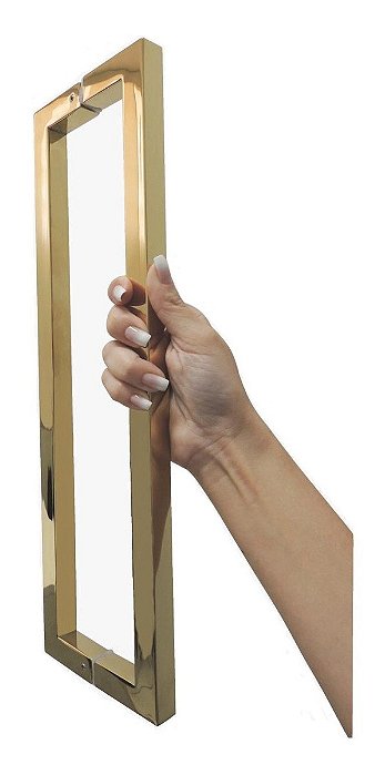 Puxador Inox Dourado Porta Abrir Correr Pivotante Df992 30cm