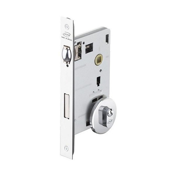 Fechadura Rolete Pivotante Imab 1710 Redonda Cromada 55mm