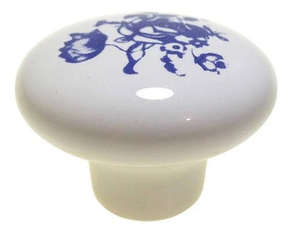 Puxador Italy Line Ceramica Il7068 Estampa Azul Antigo Louça