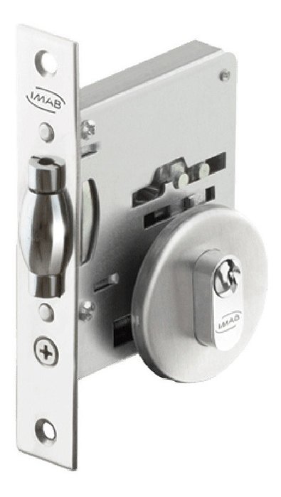 Fechadura Rolete Pivotante Imab 2787 Redonda Escovada Acetin
