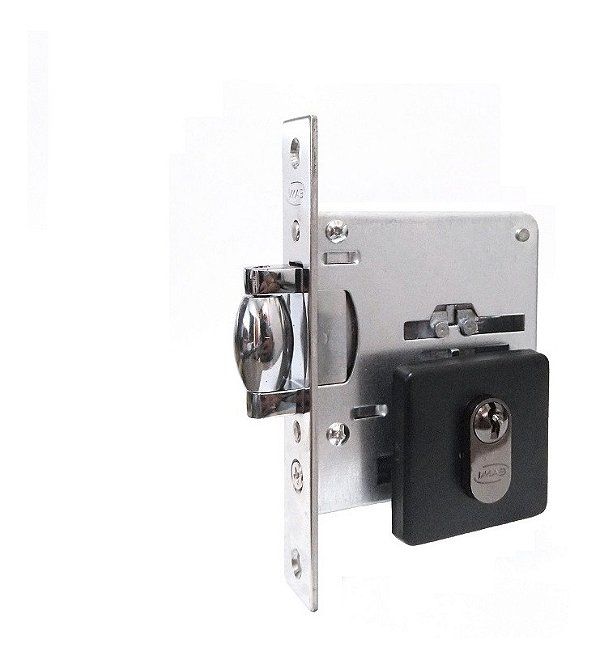 Fechadura Rolete Pivotante Imab 2791 Preta Preto Quadrada Pp