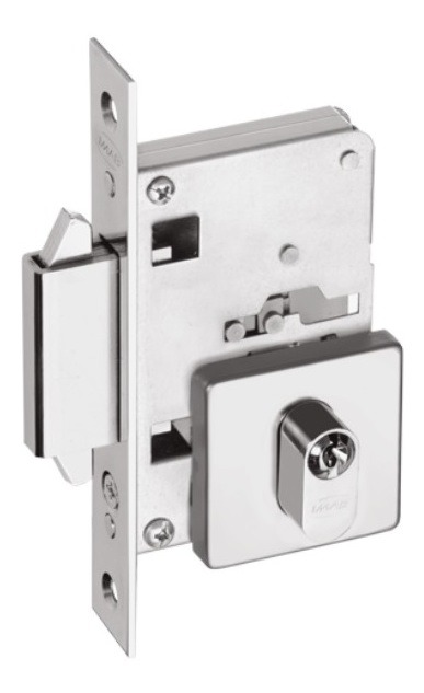 Fechadura Porta De Correr Asa Avião Imab 2441 Cromada Quadr