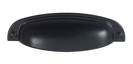 Puxador Concha Colonial Preto Fosco 115 Italy Line Metal 96