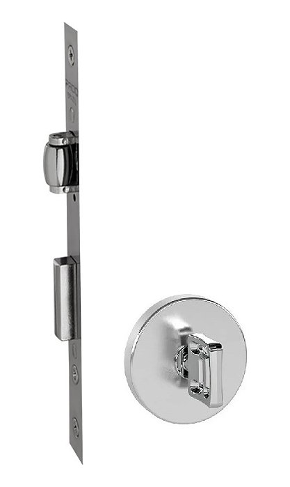 Fechadura Rolete Banheiro Pivotante Pado Inox Escovado 55mm