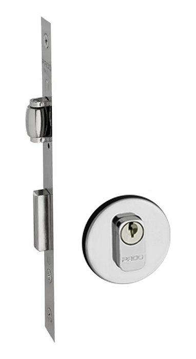 Fechadura Rolete Pivotante Pado Inox Polido Cromada 55mm Ext