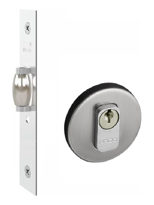 Fechadura Trava Rolete Pivotante Pado Inox Escovado Redonda