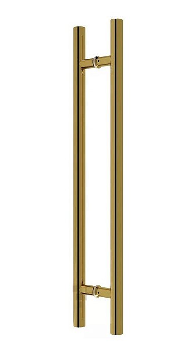 Puxador Porta Dourado Gold Duplo Inox Italy Df907 60cm 600mm