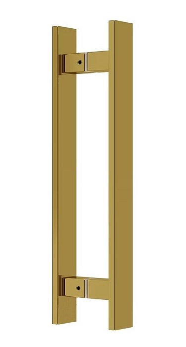 Puxador Porta Dourado Gold Duplo Inox Italy Df926 30cm 300mm