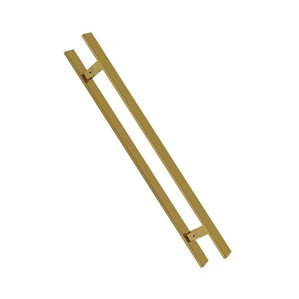Puxador Porta Dourado Gold Duplo Inox Italy Df926 1 Mt 100cm