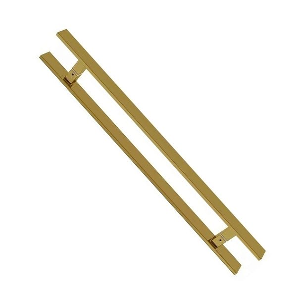 Puxador Porta Dourado Gold Duplo Inox Df926 1,20 Mts 120 Cm