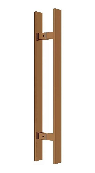 Puxador Porta Red Gold Duplo Inox Italy Df926 80 Cm 800 Mm