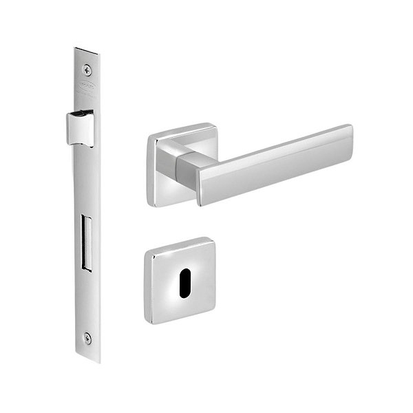Fechadura Porta Interna Metro Light Cromada Imab Quarto 55mm