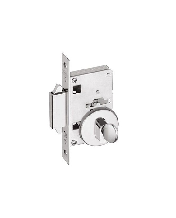 Fechadura Porta Correr Banheiro Wc Cromada Imab 2469 Redonda