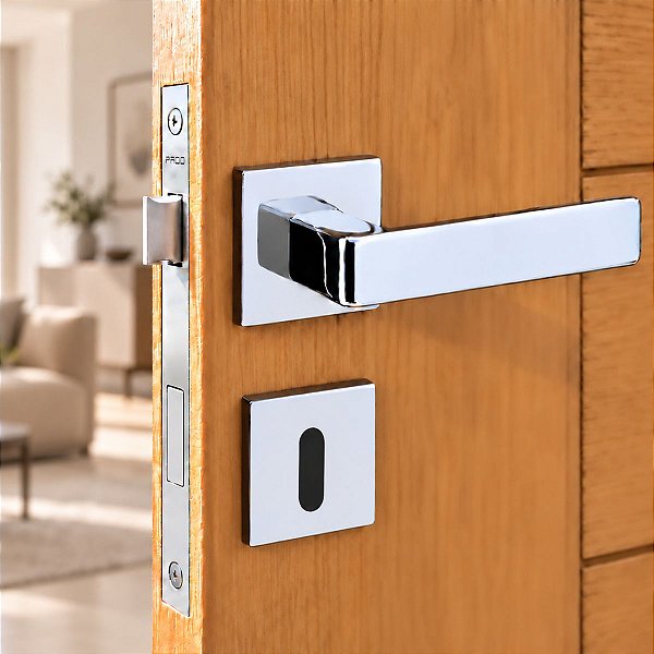 Fechadura Porta Interna Quarto Modena Pado Cromada 55 Mm