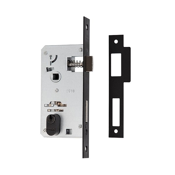 Fechadura Pado Maquina Avulsa Externa + Miolo 40mm Preta