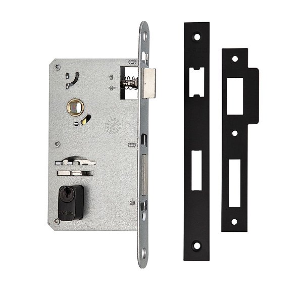 Fechadura Pado Maquina Avulsa Externa 55mm Preta + Miolo