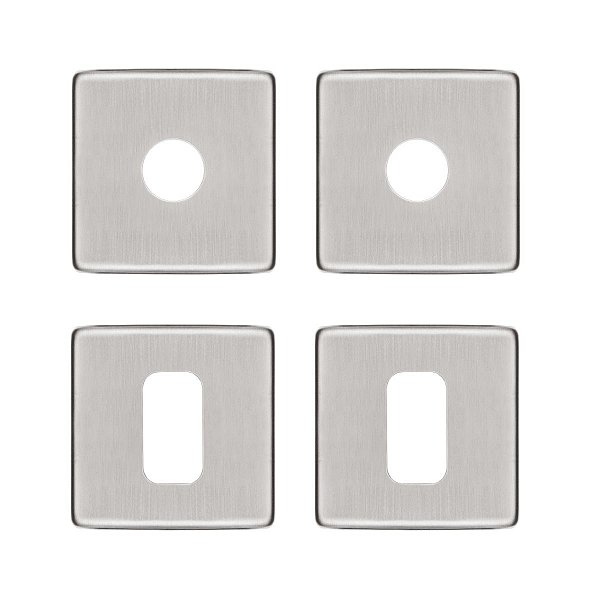 Kit Roseta Avulsa Fechadura Pado Externa Inox Escovado Rq2