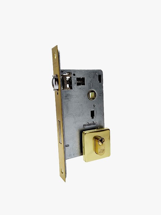 Fechadura Rolete Dourada Pivotante Imab 1710 Quadrada 55mm