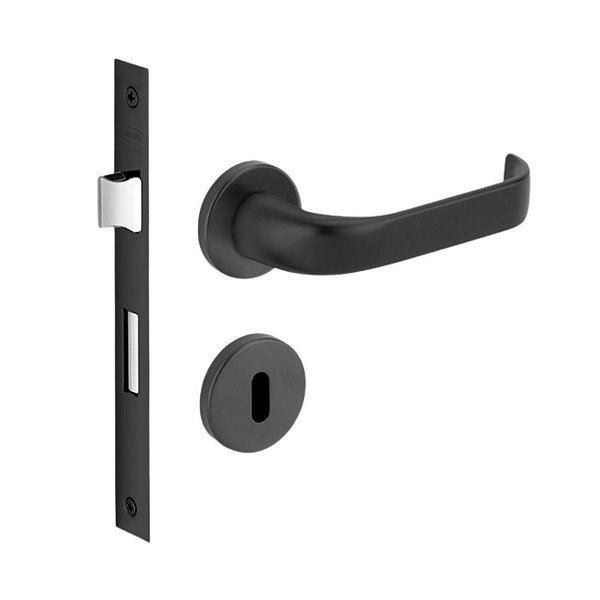 Fechadura Porta Interna Duna Preta Preto Imab Quarto 40mm