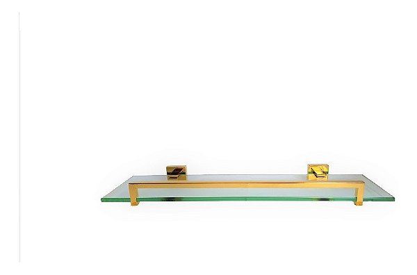 Porta Shampoo Prateleira Gold Dourada Eterna Italy Line Inox