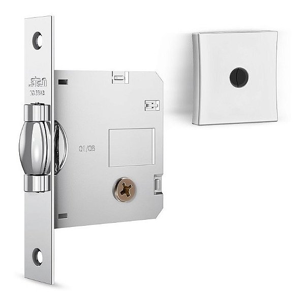 Fechadura Rolete Pivotante Stam 1005 Cromada Tetra Quadrada