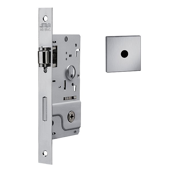 Fechadura Rolete Tetra Chave Stam Pivotante Inox Escovado
