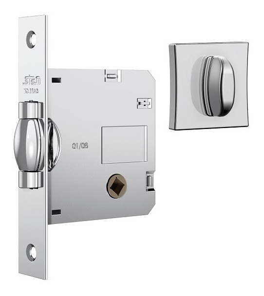Fechadura Rolete Banheiro Wc Pivotante Stam 1025 Cromada 45m