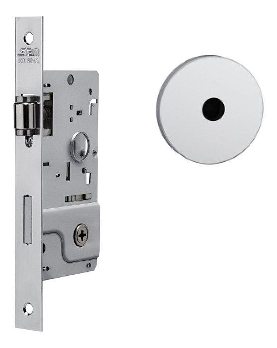 Fechadura Rolete  Porta Pivotante Tetra Chave Stam Inox