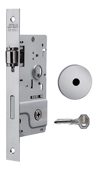 Fechadura Rolete Porta Pivotante Stam 800 Escovada Tetra 40m