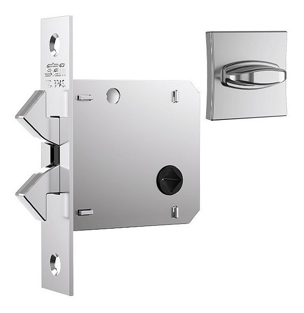 Fechadura Para Porta De Correr Banheiro Stam 1006s Cromada