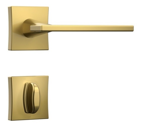 Fechadura Porta Banheiro Wc Dourada Gold Stam Classic 55mm