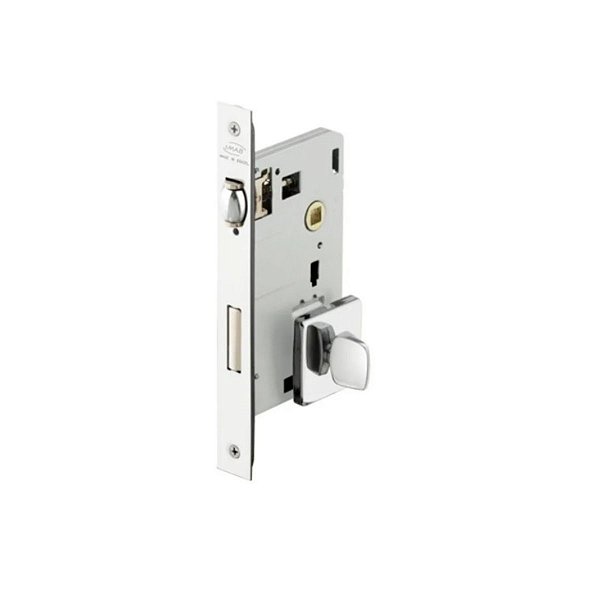 Fechadura Rolete Banheiro Cromada Imab Quadrada 55mm Pivot