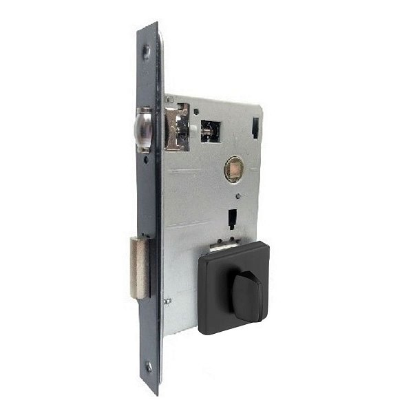 Fechadura Rolete Banheiro Wc 1710 Imab Pivotante Preta 55mm