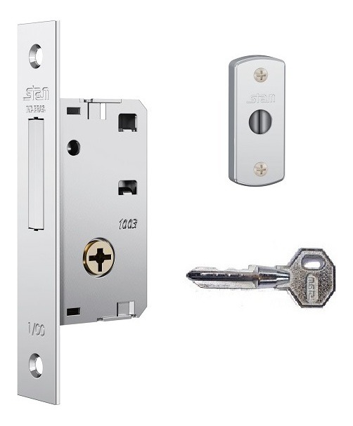 Fechadura Auxiliar Trava Tetra Stam 1003 Inox Estreita Ferro
