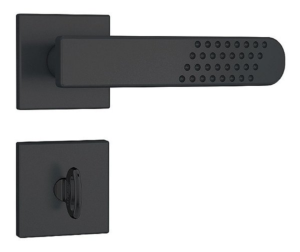 Fechadura Porta Banheiro Wc Stam 823/21 Preto Preta 40mm