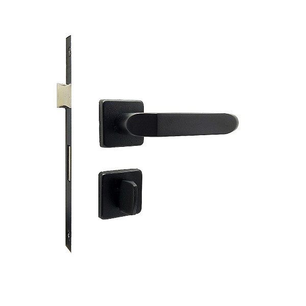 Fechadura Porta Banheiro Tera Preta Preto Fosco Imab 40mm Wc
