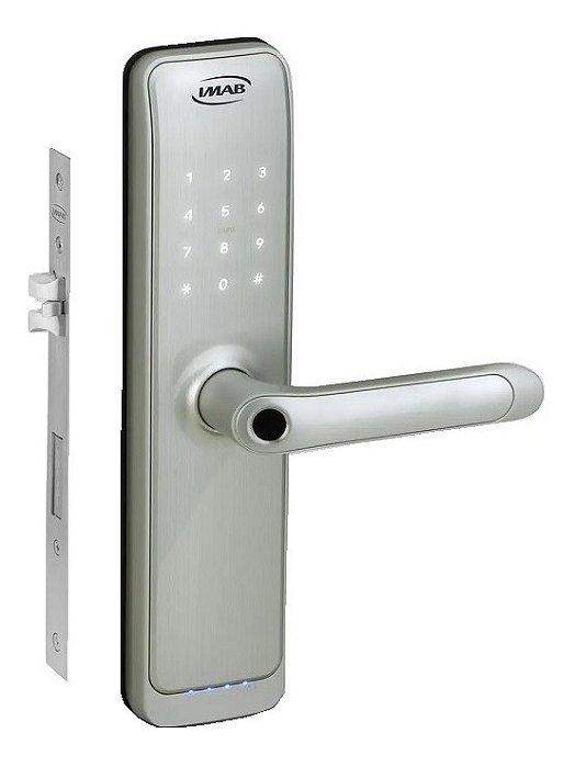 Fechadura Eletrônica Digital Imab Maçaneta Prata D200 Blueth