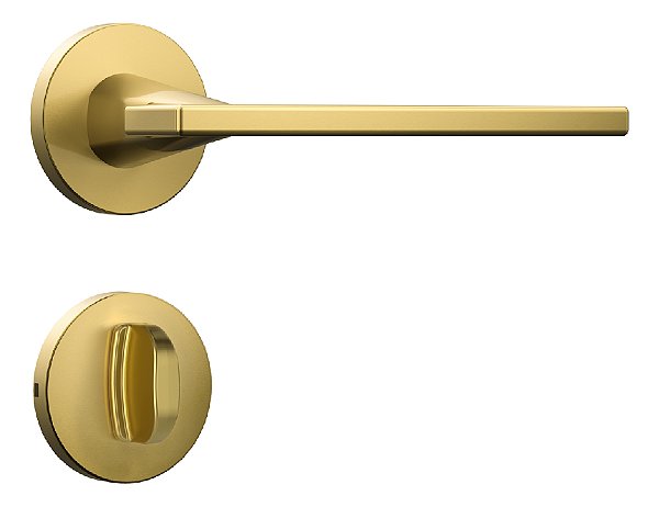 Fechadura Porta Banheiro Dourada Gold Stam 40mm Redonda Clas
