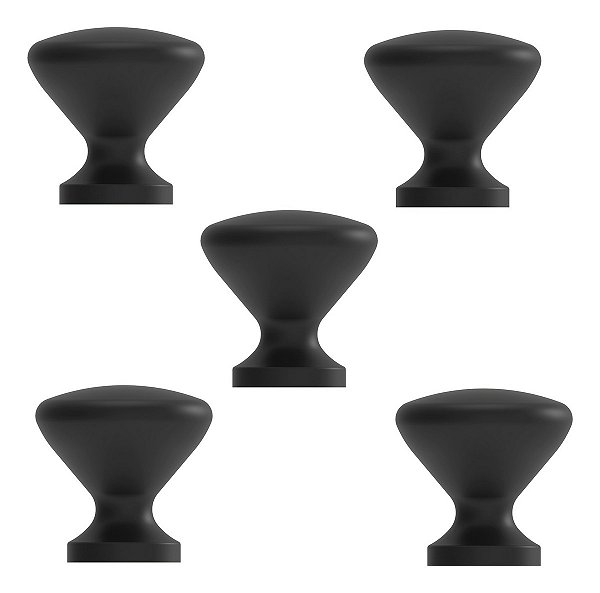 Kit 5 Puxador Cup Zen Preto Zp5238.24