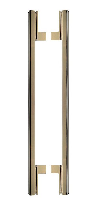 Puxador Porta Living Dourado Gold Zen Duplo 50 Cm (500 Mm)
